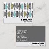 抽象芸術葉 – テクスチャ葉付き01 名刺 (正面/裏面)