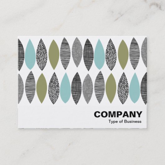 抽象芸術葉 – テクスチャ葉付き01 名刺 (正面)