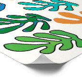 抽象芸術葉 ポスター (角)