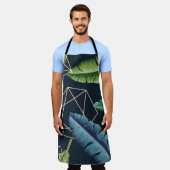 抽象芸術葉：ポリゴンラインをシームレスに接続。 エプロン (着用した状態)