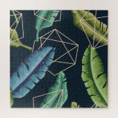 抽象芸術葉:ポリゴンラインをシームレスに接続。 ジグソーパズル (横)