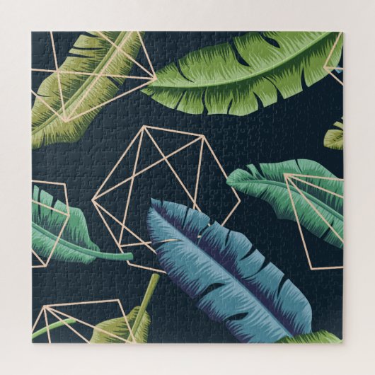 抽象芸術葉:ポリゴンラインをシームレスに接続。 ジグソーパズル (縦)