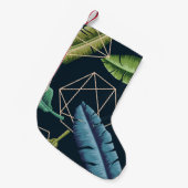抽象芸術葉:ポリゴンラインをシームレスに接続。 スモールクリスマスストッキング (正面 (吊り時))