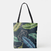 抽象芸術葉：ポリゴンラインをシームレスに接続。 トートバッグ (裏面)