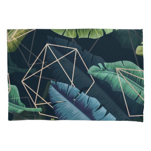 抽象芸術葉:ポリゴンラインをシームレスに接続。 枕カバー (正面)