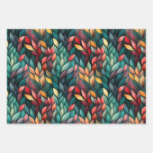 抽象芸術葉 ラッピングペーパーシート (正面)