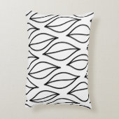 抽象芸術葉。ヴィンテージ構造手引き海 アクセントクッション (裏面(縦))