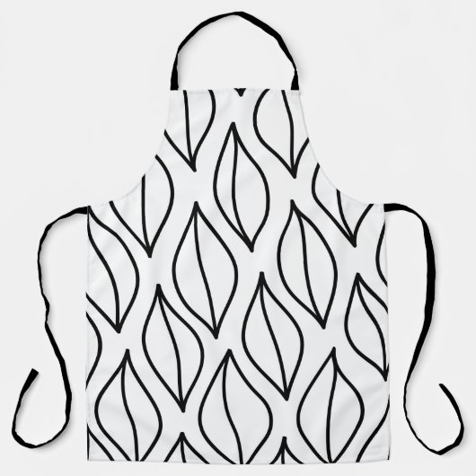 抽象芸術葉。ヴィンテージ構造手引き海 エプロン (正面)