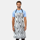 抽象芸術葉。ヴィンテージ構造手引き海 エプロン (着用した状態)