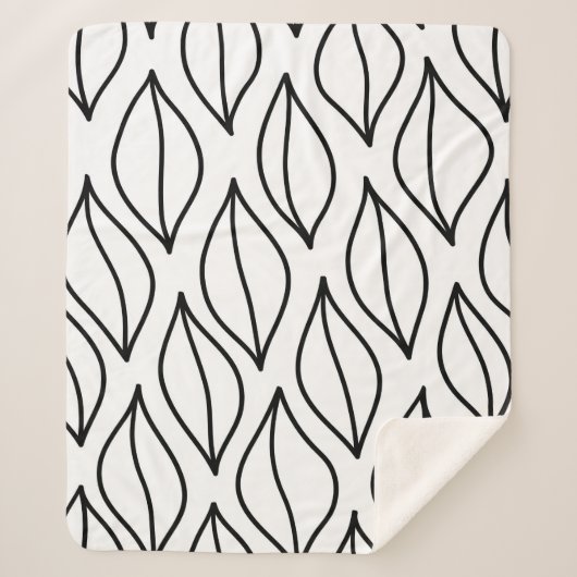 抽象芸術葉。ヴィンテージ構造手引き海 シェルパブランケット (正面)