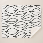 抽象芸術葉。ヴィンテージ構造手引き海 シェルパブランケット (正面(横))