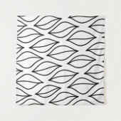 抽象芸術葉。ヴィンテージ構造手引き海 タペストリー (正面(横))