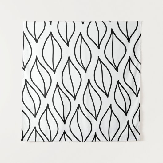 抽象芸術葉。ヴィンテージ構造手引き海 タペストリー (正面)