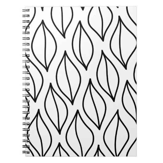 抽象芸術葉。ヴィンテージ構造手引き海 ノートブック (正面)