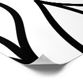 抽象芸術葉。ヴィンテージ構造手引き海 ポスター (角)