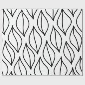 抽象芸術葉。ヴィンテージ構造手引き海 ラッピングペーパー (フラット)