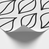 抽象芸術葉。ヴィンテージ構造手引き海 ラッピングペーパー (角)