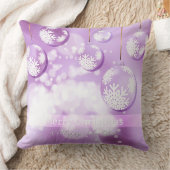 抽象芸術薄紫クリスマスボール装飾用クッション クッション (ブランケット)