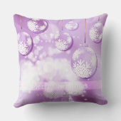 抽象芸術薄紫クリスマスボール装飾用クッション クッション (裏面)