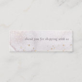 抽象芸術薄紫ブラシストークご注文ありがとうございます スキニー名刺 (正面)