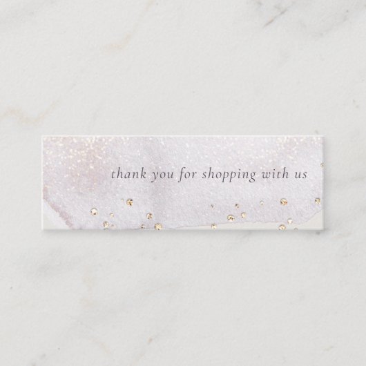 抽象芸術薄紫ブラシストークご注文ありがとうございます スキニー名刺 (正面)