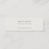 抽象芸術薄紫ブラシストークご注文ありがとうございます スキニー名刺 (裏面)