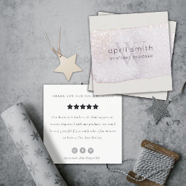 抽象芸術薄紫ブラシストークモノグラムレビュー要求 スクエア名刺