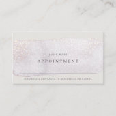 抽象芸術薄紫ブラシストーク水彩アポイントメント 名刺 (正面)