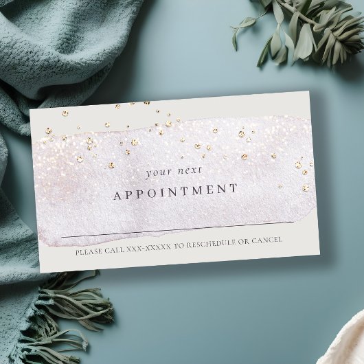 抽象芸術薄紫ブラシストーク水彩アポイントメント 名刺