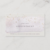 抽象芸術薄紫ブラシストーク水彩アポイントメント 名刺 (正面)