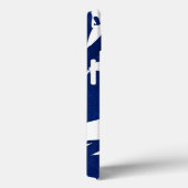 抽象芸術藍青ブラシストローク Case-Mate iPhoneケース (裏面 / 右)