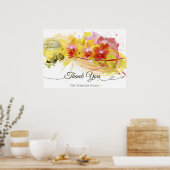 抽象芸術蘭カラスプラッシュ書道 ポスター (キッチン)