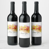 抽象芸術蘭カラスプラッシュ書道 ワインラベル (ボトル)