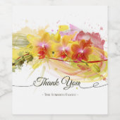 抽象芸術蘭カラスプラッシュ書道 ワインラベル (シングルラベル)