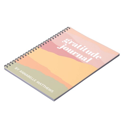 抽象芸術虹の水彩風景への感謝 ノートブック (左側)