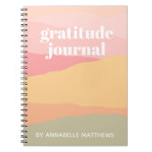 抽象芸術虹の水彩風景への感謝 ノートブック (正面)