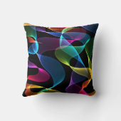 抽象芸術虹の渦巻き枕カラーデザイン クッション (裏面)