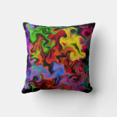 抽象芸術虹の渦巻き クッション (裏面)