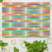 抽象芸術虹の滴パターン キッチンタオル (折り畳み)