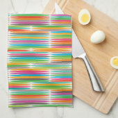 抽象芸術虹の滴パターン キッチンタオル (四つ折り)