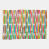 抽象芸術虹の滴パターン キッチンタオル (横)