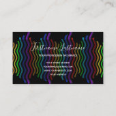 抽象芸術虹の色波 名刺 (裏面)