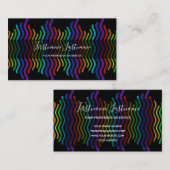 抽象芸術虹の色波 名刺 (正面/裏面)