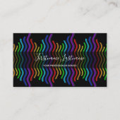 抽象芸術虹の色波 名刺 (正面)