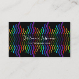 抽象芸術虹の色波 名刺
