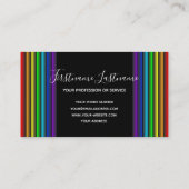 抽象芸術虹の色線書 名刺 (裏面)