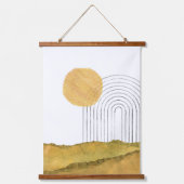 抽象芸術虹の風景 吊り下げ型タペストリー (正面)