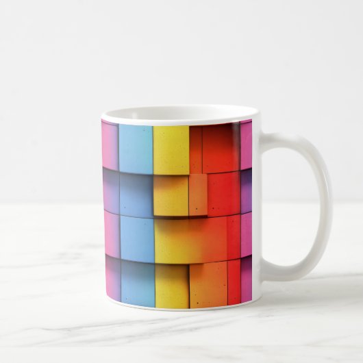 抽象芸術虹パターン コーヒーマグカップ (右)