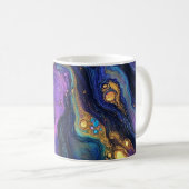 抽象芸術虹彩色のアートマグ コーヒーマグカップ (正面右)