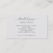 抽象芸術虹彩色メイクアップアーティスト 名刺 (裏面)